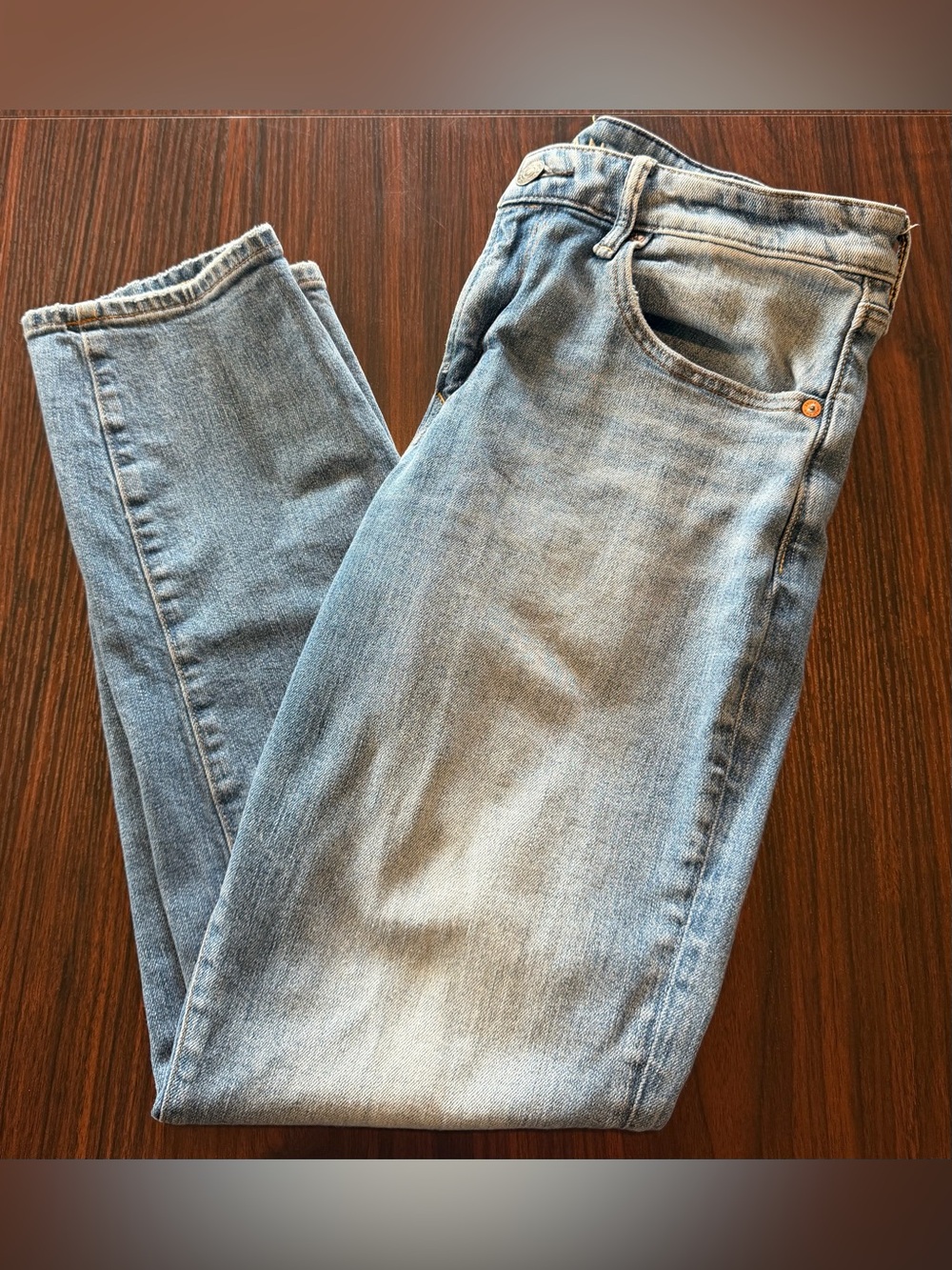 American Eagle MenโsAirFlex+ Light Wash Stretch Slim Straight Jeans Size 32X30